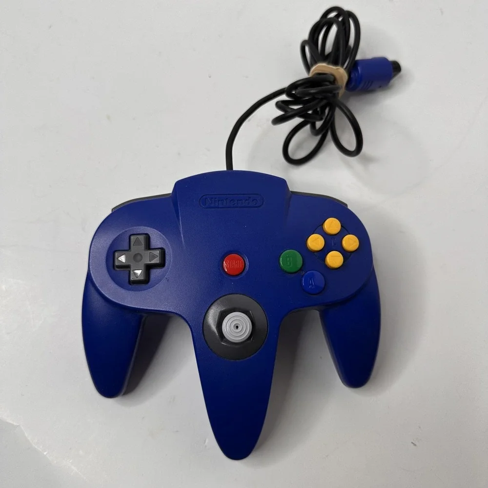 Nintendo 64 N64 Wired Controller Blue OEM Gamepad NUS-005 Original Official
